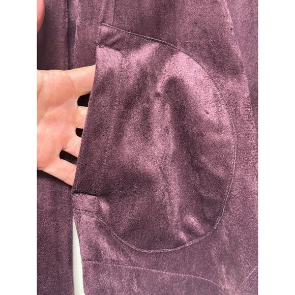 BB DAKOTA Teagan Reversible Faux Suede/Leather Waterfall Front Jacket, Sz S - Picture 5 of 11